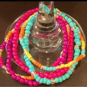 Tequila Sunrise Stretchy Bracelet Set